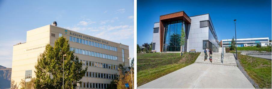 Bilde av dei to lokalitetane våre